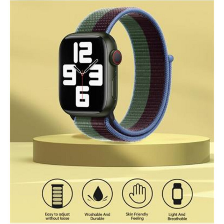 Devia Cinturino per Apple Watch 42/44/45/49 mm Loop Duo eucalipto verde/marrone