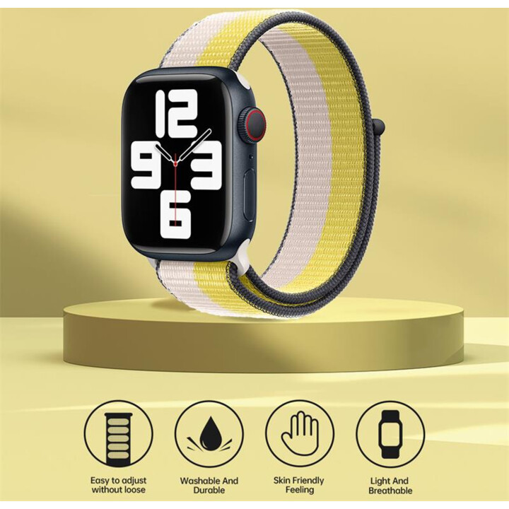 Devia Strap For Apple Watch 38/40/41Mm Loop Duo Oat Milk/Yellow