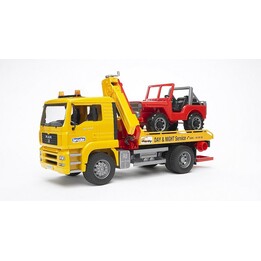 Bruder - MAN TGA Abschlepp-LKW mit GelĂ¤ndewagen