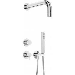 Concealed shower set with hand shower