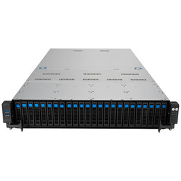 Piattaforma rack Asus (2U) RS720A-E12-RS24U AMD Epyc 9004 (24x NVMe, 2xM.2, 3xGPU, 2x10Gbe, IPMI, 1+1 2600W)