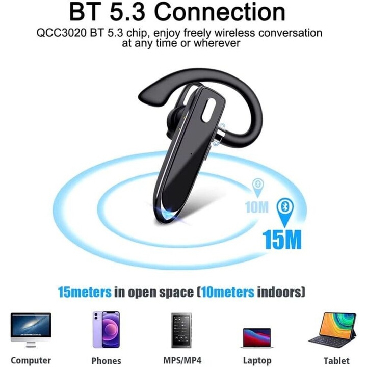 HBQ YYK-530-2 Business Preto - Auriculares Bluetooth