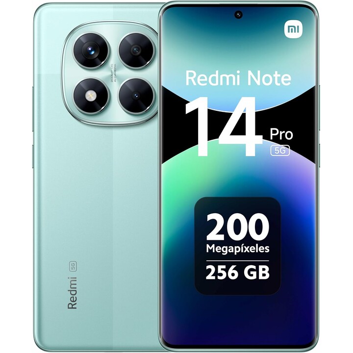 Xiaomi Redmi Note 14 Pro 5G, 8+256GB, 200MP AI camera, 5110mAh battery, AI features, Green