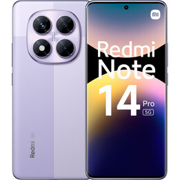 Xiaomi Redmi Note 14 Pro 5G, 8+256GB, Cámara AI de 200MP, Batería de 5110mAh, Funciones AI, Morado