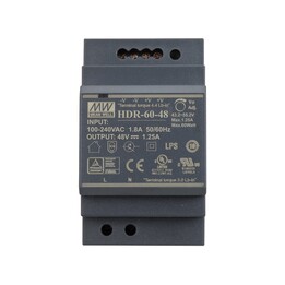 ALIMENTATORE SWITCHING DA GUIDA DIN MEAN WELL HDR-60-48 48V/60W/1,25A