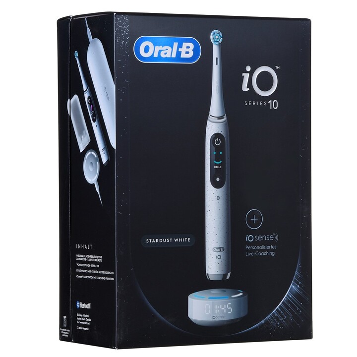 ORAL-B iO Series 10 Stardust White elektrische Zahnbürste + iO Sense-Ladegerät Weiß