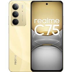 Realme C75, smartphone 4G, 8GB RAM + 256GB, 17.1 Cm (6.72) Dual Sim, Android 14, 6000mAh, Gold