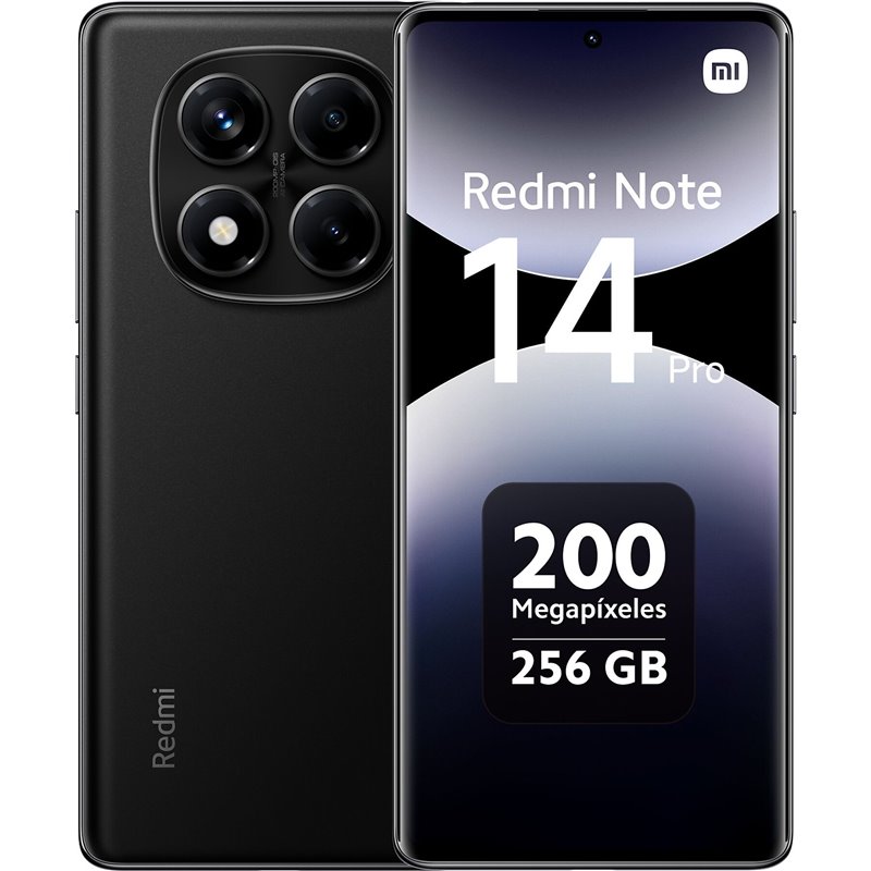 Xiaomi Redmi Note 14 Pro, 4G Smartphone 8+256GB, 50 Million Pixels, NFC Function, Midnight Black