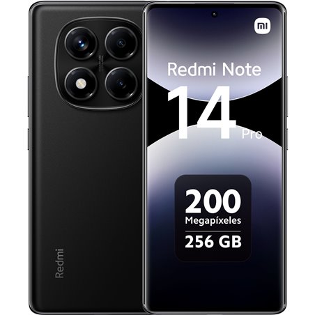 Xiaomi Redmi Note 14 Pro, 4G Smartphone 8+256GB, 50 Million Pixels, NFC Function, Midnight Black