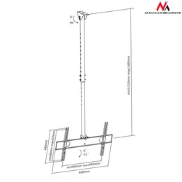 TV Deckenhalterung 32-55" Maclean Brackets MC-631