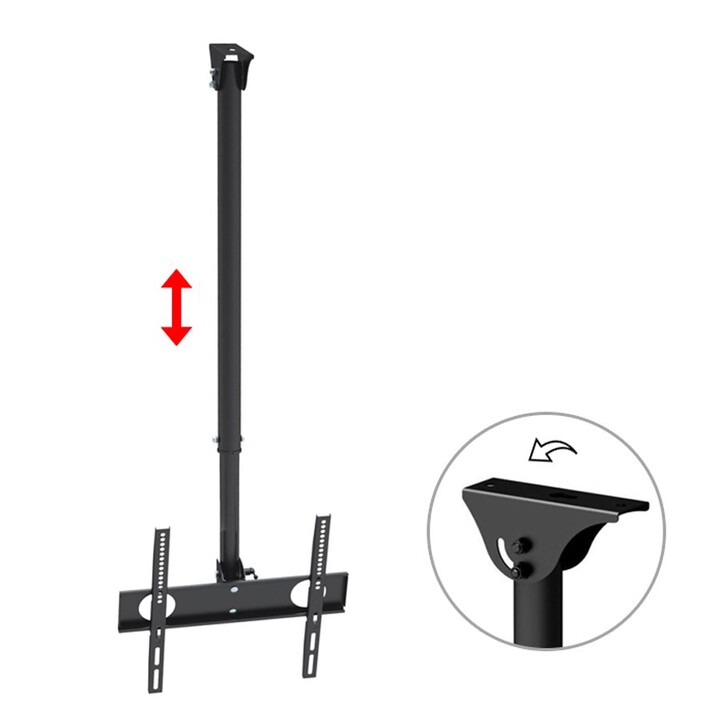 Maclean MC-631 - Supporto da soffitto per schermo TV LCD LED 32-55", 50kg, VESA orientabile 90°