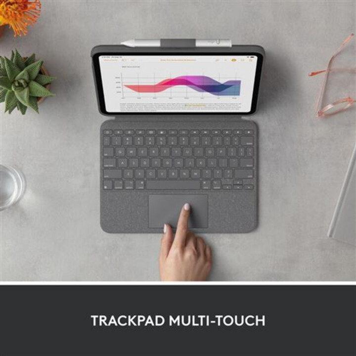 Funda tablet + teclado logitech combo touch grafito ipad 10.9" (10ª gen)