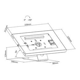 Maclean MC-475 suporte para tablet anti-roubo branco