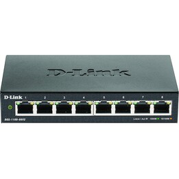 D-Link DGS-1100-08 V2 Switch gestito Gigabit Ethernet (10/100/1000) Nero