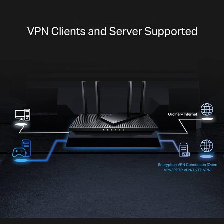 TP-LINK Archer AX55 router inalámbrico Gigabit Ethernet Doble banda (2,4 GHz / 5 GHz) Negro