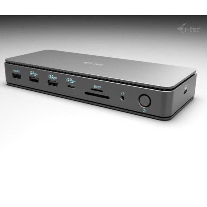 i-tec Thunderbolt4 2x Station d´accueil pour écran Gen3, 7x USB, 2,5 GLAN + PowerDelivery 92 W