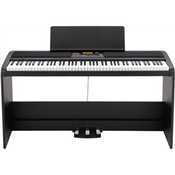 Korg XE20SP - Ensemble piano numérique - Ensemble noir avec support, triple pédale, banc de meubles