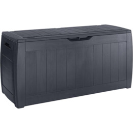 Keter 270 L Hollywood deck box pour stockage et meubles d'extérieur, Grey