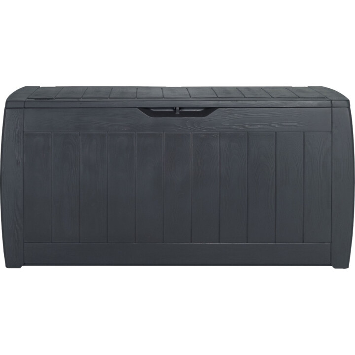 Keter 270 L Hollywood garden deck box for outdoor storage and furniture, Grey