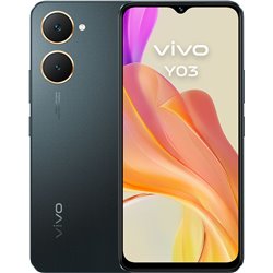 Vivo Y03, 4 Go 128 Go, smartphone LCD 6,56, Mediatek Helio G85, 5000 mAh, noir sidéral