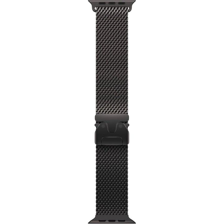 Milanaise-Loop-Armband aus schwarzem Titan (49 mm) – Größe L