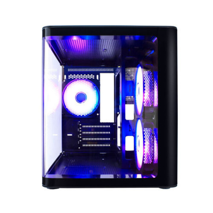 Caja semitorre/atx coolbox gm100 vision s/fuente usb3.0 negra a-rgb c/ventana