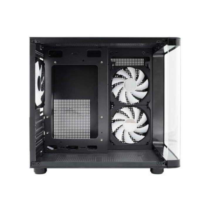 Caja semitorre/atx coolbox gm100 vision s/fuente usb3.0 negra a-rgb c/ventana