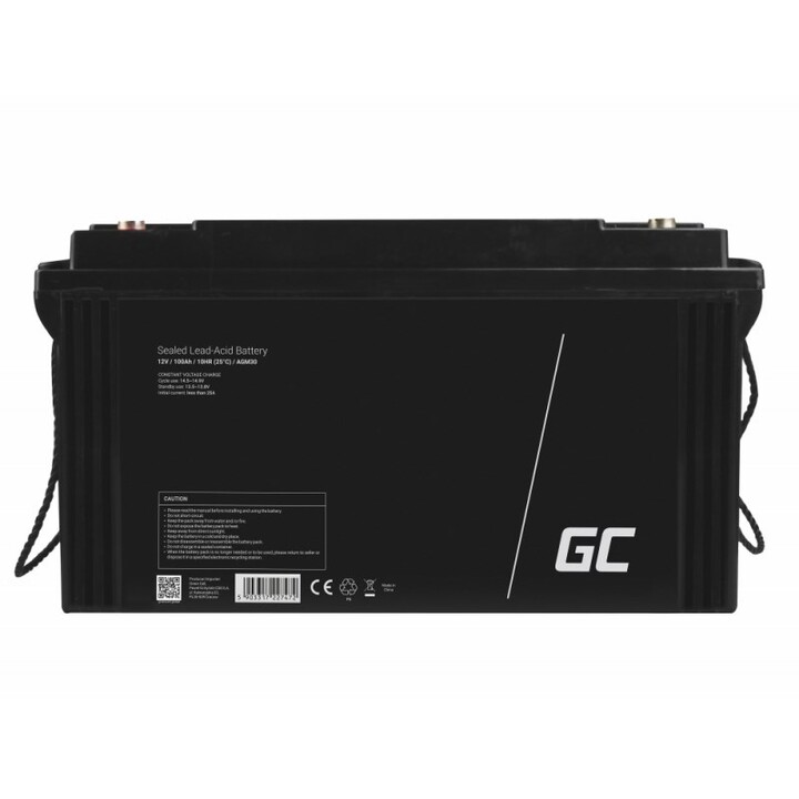 Bateria de veículo Green Cell AGM31 selada de chumbo-ácido (VRLA) 120 Ah 12V barcos/recreativos