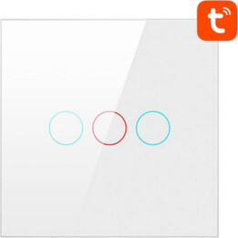 Avatto LZTS02-EU-W3 3 Botón Zigbee Smart Touch Switch White