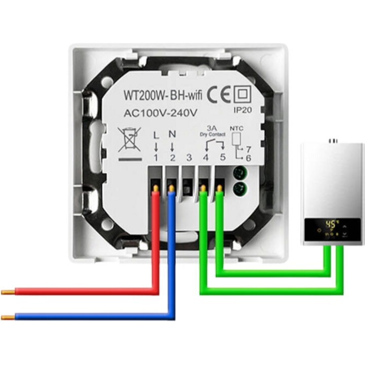 Avatto WT200-BH-3A-W Wifi Smart White White