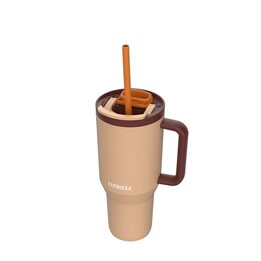 Mug thermique avec paille télescopique Kambukka Rio Tumbler 950ml Almond Dream