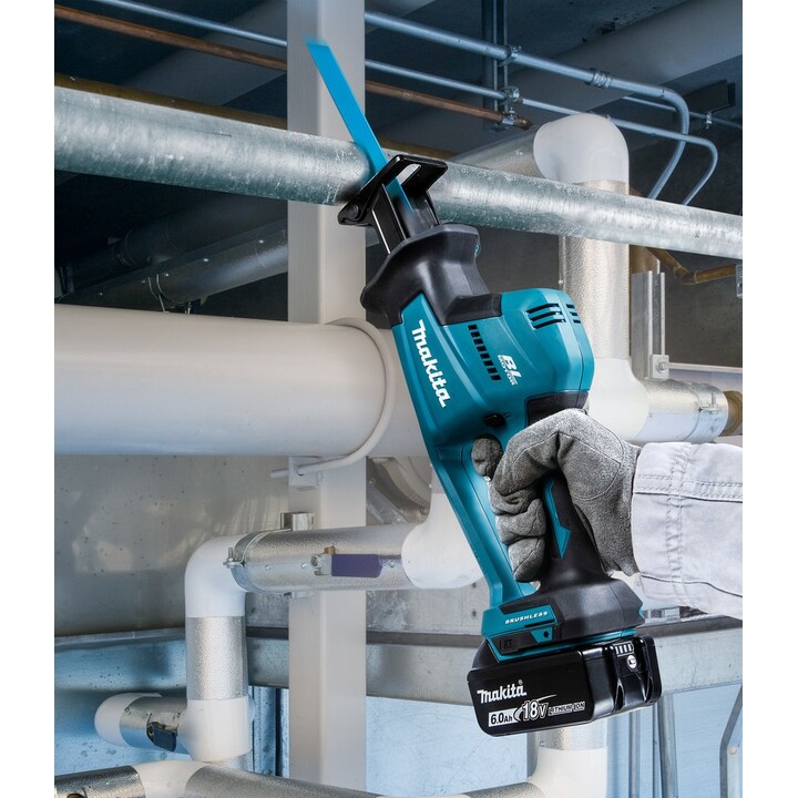 Makita DJR189Z, Serra recíproca compacta 18V LXT, tecnologia de motor sem escovas, azul-petróleo