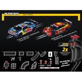 Carrera GO!!! DTM High Speed Showdown racetrack black, blue and red