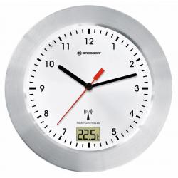 Bresser Optics MYTIME BATH RC Reloj de cuarzo Círculo Plata, Blanco