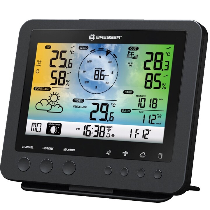 Bresser Optics 7002580 estación meteorológica digital Negro Corriente alterna Wifi