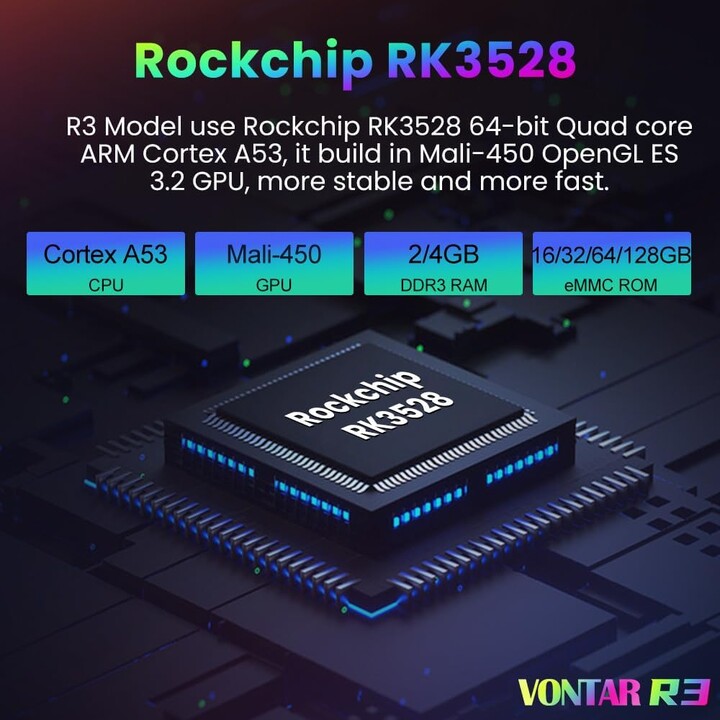 Vontar R3 RK3528 4GB/64 GB WiFi6 Android 13.0 - Android TV