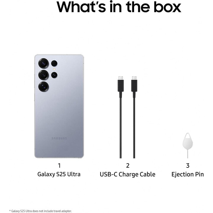 Samsung Galaxy S25 Ultra S938, 12GB+512GB, Galaxy AI, Cámara de 200MP, Pen incluida, Azul de titanio