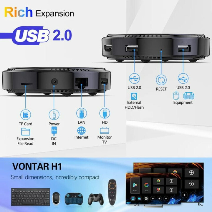 Vontar H1 H618 4GB/32GB WiFi 6 Android 12.0 - Android TV