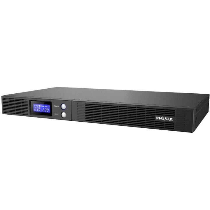 Phasak Protekt Slim Rack Interactive Line UPS/ 750VA-450W/ 4 Sorties/ Format Rack