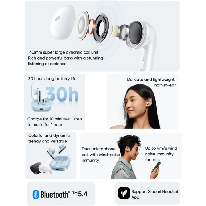 Xiaomi Redmi Buds 6 nuage blanc
