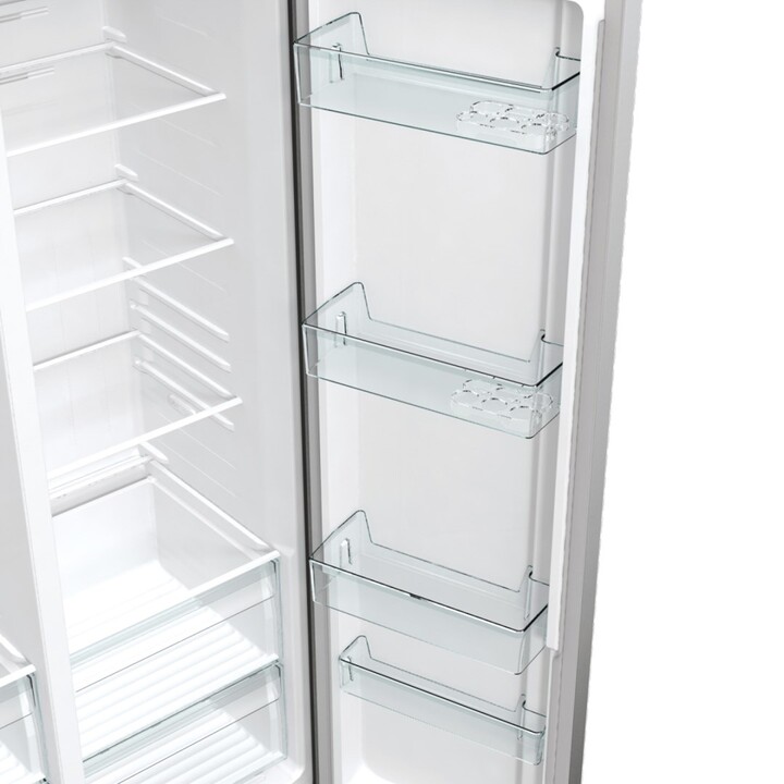 Gorenje NRR9185EAXL nevera puerta lado a lado Independiente 550 L E Plata