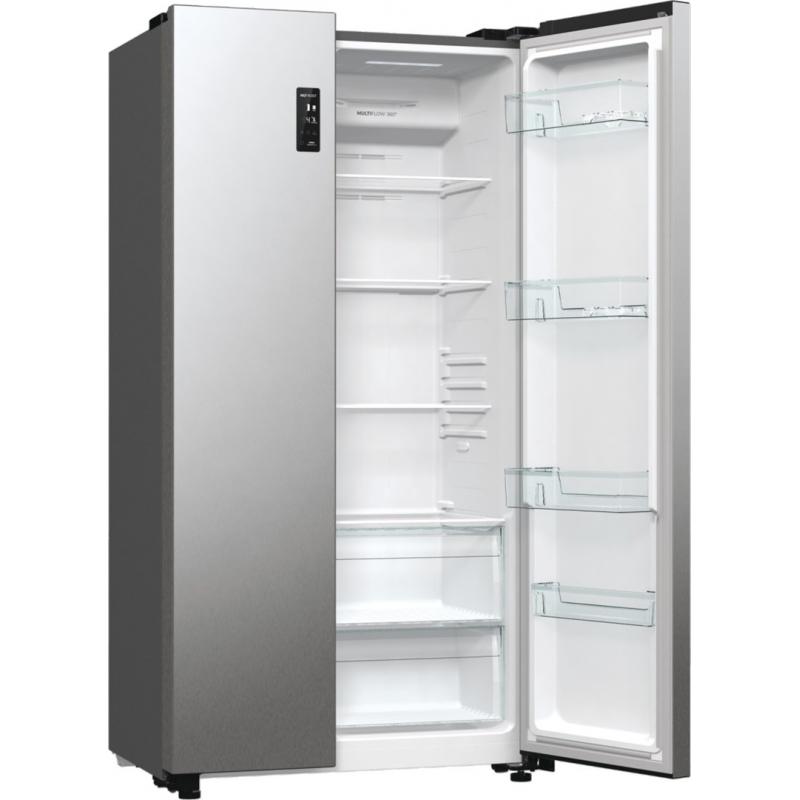 Gorenje NRR9185EAXL nevera puerta lado a lado Independiente 550 L E Plata