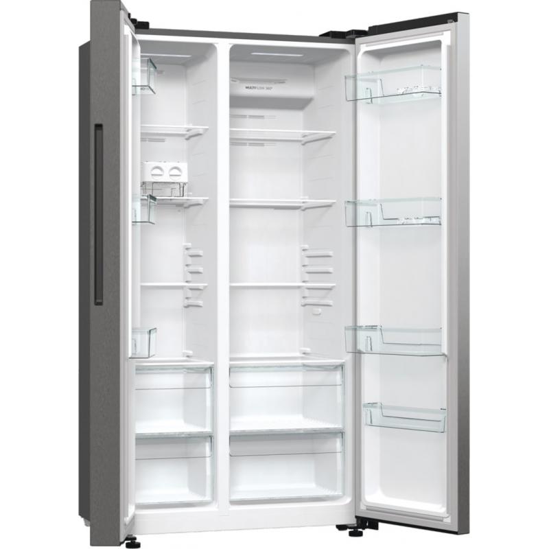 Gorenje NRR9185EAXL nevera puerta lado a lado Independiente 550 L E Plata