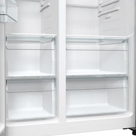 Gorenje NRR9185EAXL nevera puerta lado a lado Independiente 550 L E Plata