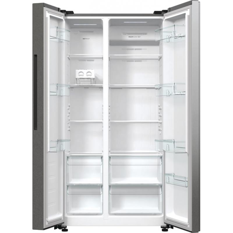 Gorenje NRR9185EAXL nevera puerta lado a lado Independiente 550 L E Plata