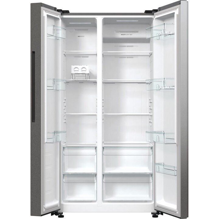 Gorenje NRR9185EAXL nevera puerta lado a lado Independiente 550 L E Plata