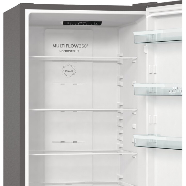 Gorenje NRK6202EXL4 Geladeira e freezer autônomo 331 L Classe E cinza