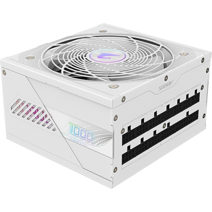Alimentatore GIGABYTE AORUS ELITE P1000W ICE - PCIe 5.0, 80 PLUS Platinum, design completamente modulare, ventola
