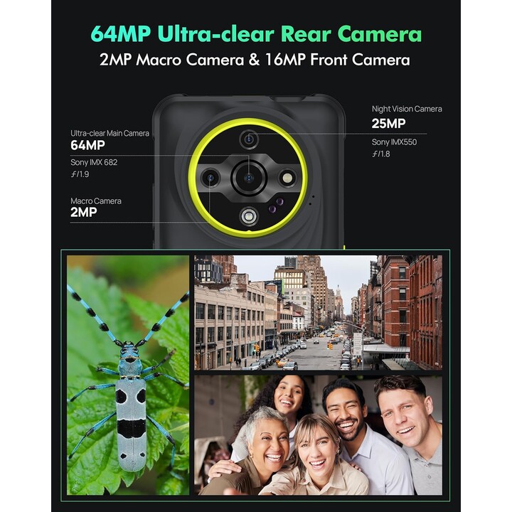 Ulefone Armor X31 Pro 5G, téléphone robuste, 16 Go + 256 Go, Android 14, 6,56, 120 Hz, 64MP + 25MP + caméra 16MP, 6050mAh, orang