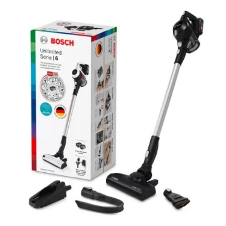 Bosch Serie 6 BBS611BSC Upright Vacuum Cleaner and Electric Broom 2 in 1 Broom Vacuum Cleaner Battery Dry Bagless Black 2.5 Ah